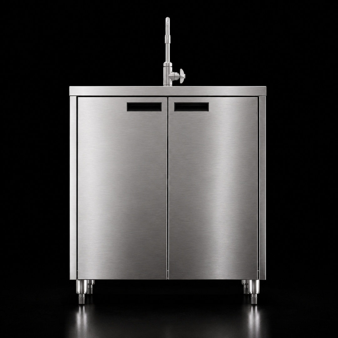Cabinet 2 portes avec évier fusionné