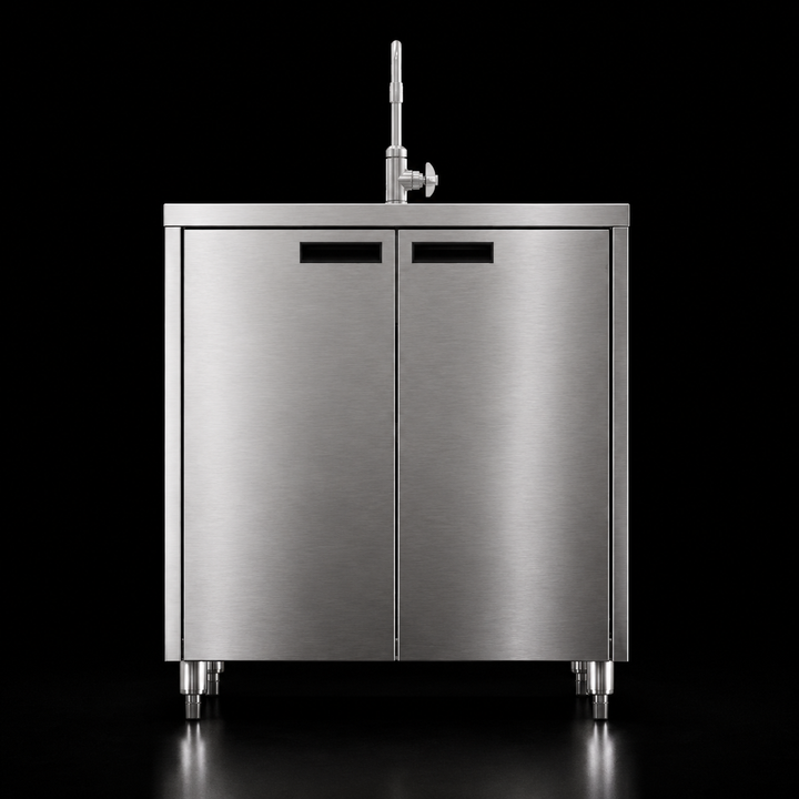 Cabinet 2 portes avec évier fusionné
