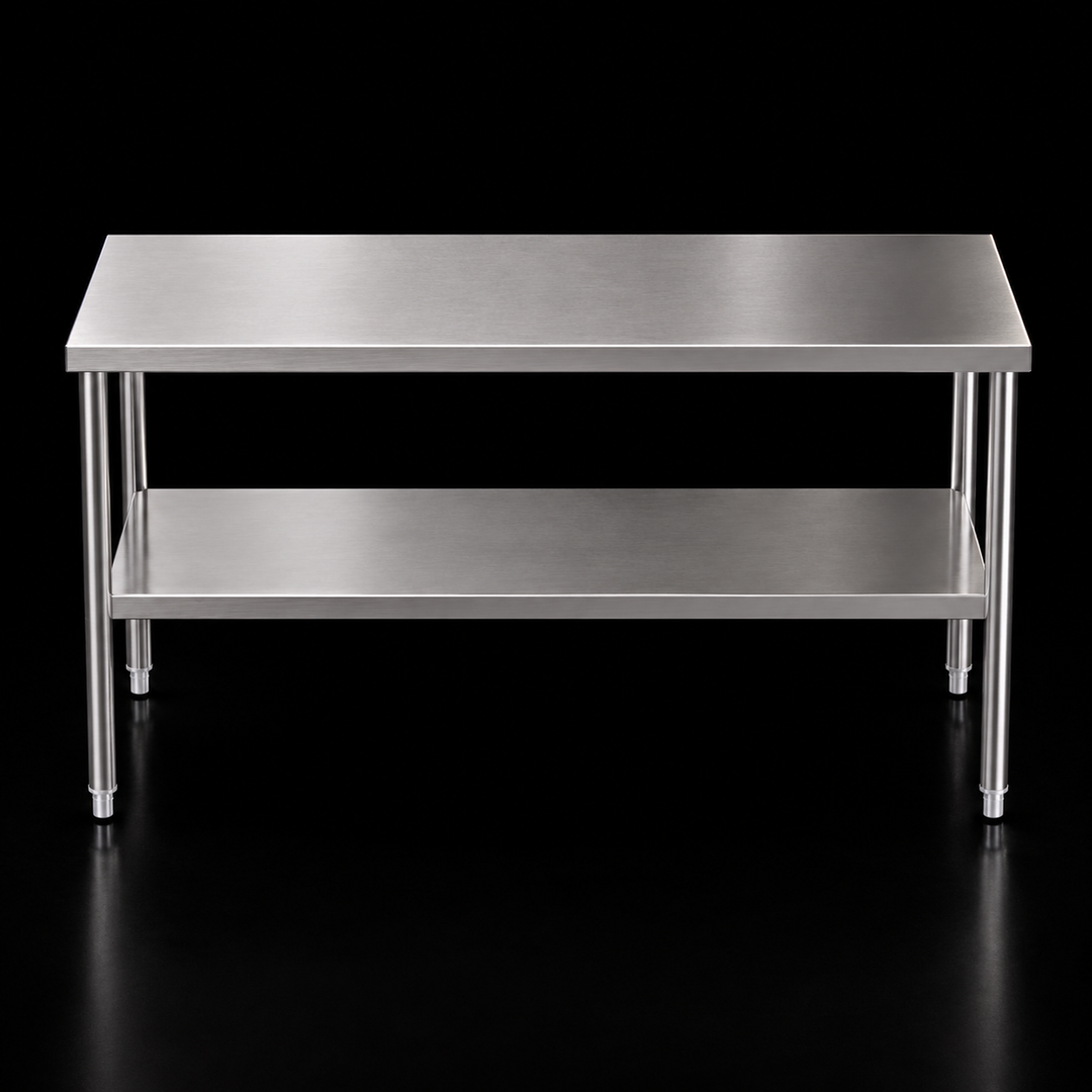 Table de travail en acier inoxydable – Pattes ajustables – 24" x 60"