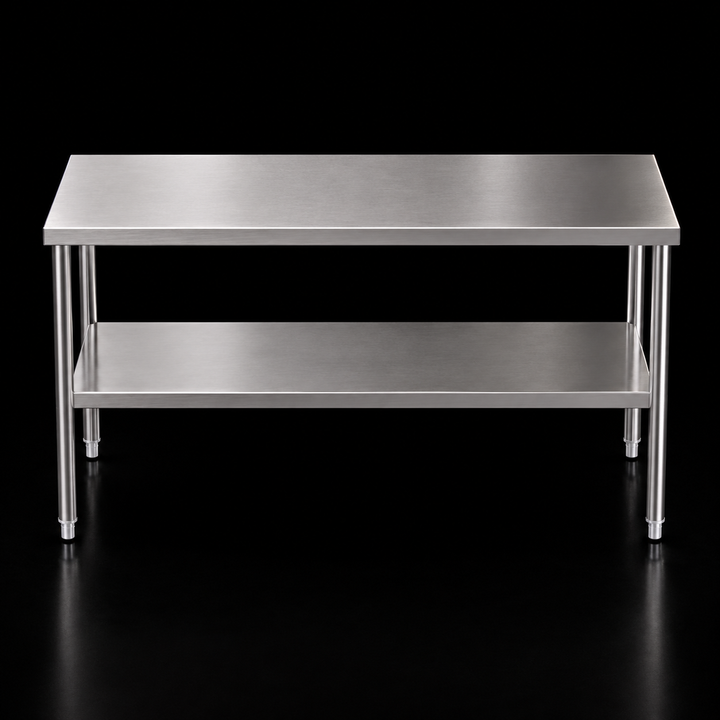 Table de travail en acier inoxydable – Pattes ajustables – 24" x 60"