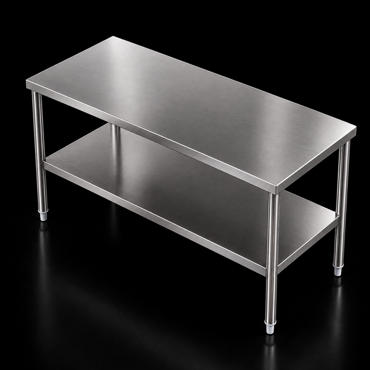Table de travail en acier inoxydable – Pattes ajustables – 24" x 60"